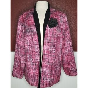 Dress barn pink Tweed fully lined Blazer